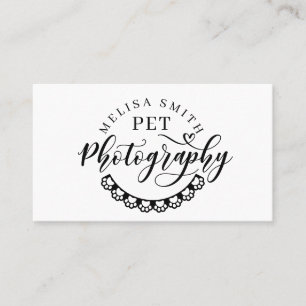 Tarjeta De Visita Fotografía de mascotas en forma de círculo