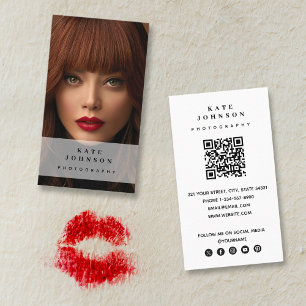 Tarjeta De Visita Fotografía de medios sociales modernos Código QR