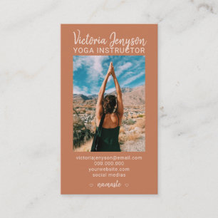 Tarjeta De Visita Fotografía de meditación espiritual de Boho terrac