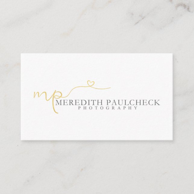 Tarjeta De Visita Fotografía de Meredith Paulcheck (Anverso)