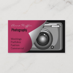 Tarjeta De Visita fotografía de Mod rosa, cámara