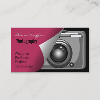 Tarjeta De Visita fotografía de Mod rosa, cámara