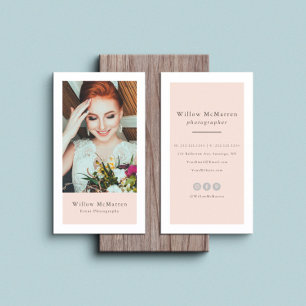Tarjeta De Visita Fotografía de moda minimalista moderna de la