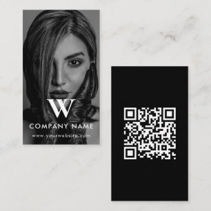 Tarjeta De Visita Fotografía de monograma de empresa minimalista