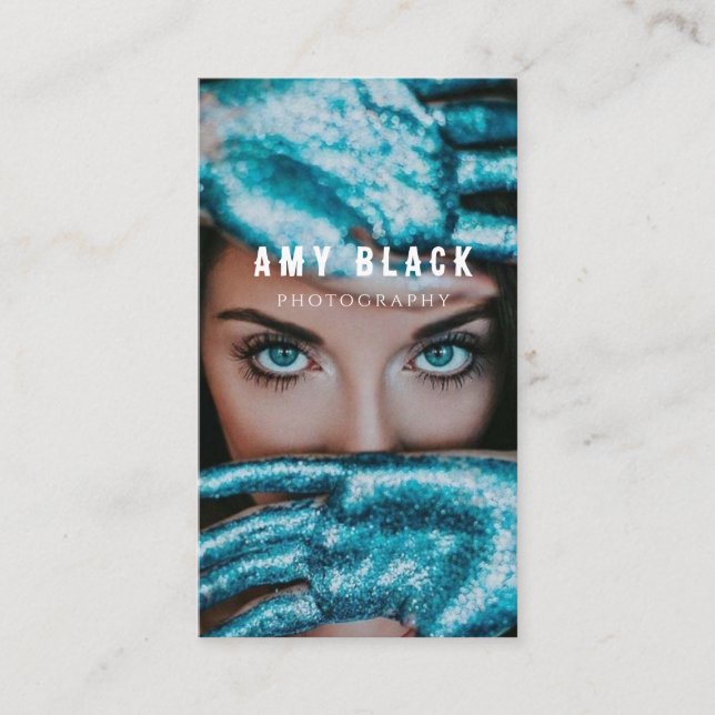 Tarjeta De Visita Fotografía de mujer Chica retrato (Anverso)