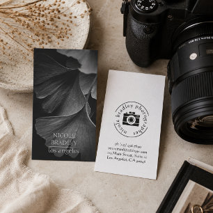 Tarjeta De Visita Fotografía de naturaleza muerta en blanco y negro 