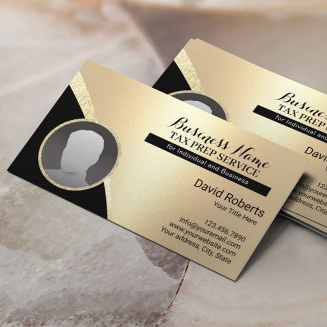 Tarjeta De Visita Fotografía de oro del Servicio de contabilidad de  (Subido por el creador)