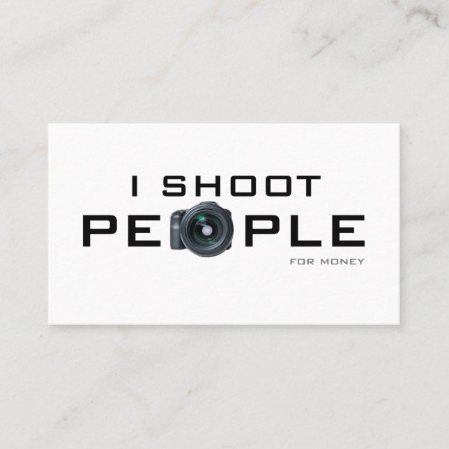 Tarjeta De Visita Fotografía de personas para fotógrafos (Anverso)