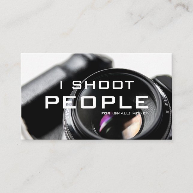 Tarjeta De Visita Fotografía de personas para fotógrafos (Anverso)