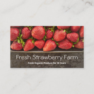 Tarjeta De Visita Fotografía de Pick your own Strawberries Business