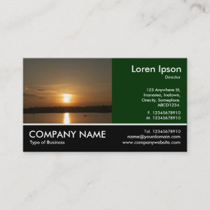 Tarjeta De Visita Fotografía de pie - Atardecer sobre la bahía de Ca