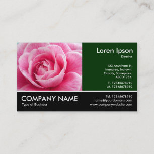 Tarjeta De Visita Fotografía de pie - Dk Green - Camellia rosa