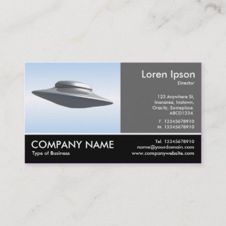 Tarjeta De Visita Fotografía de pie - Gris 60pc - Saucer volador