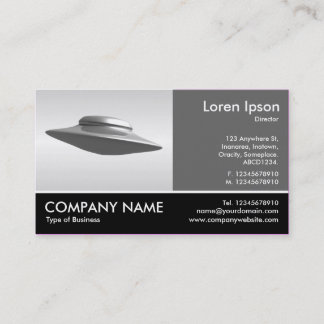 Tarjeta De Visita Fotografía de pie - Gris 60pc - Saucer volador