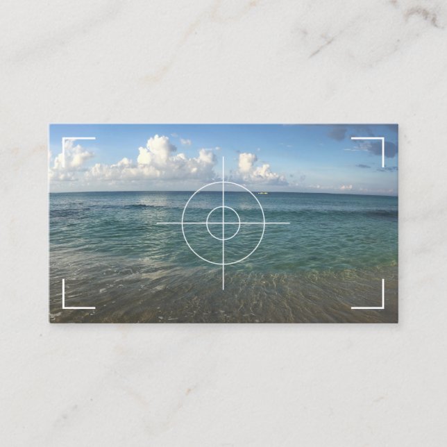 Tarjeta De Visita Fotografía de playa (Anverso)