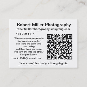 Tarjeta De Visita Fotografía de Roberto Miller