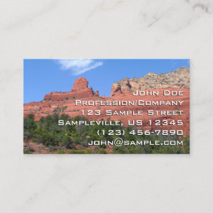 Tarjeta De Visita Fotografía de Steamboat Rock en Sedona Arizona