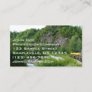Tarjeta De Visita Fotografía de vacaciones en tren Denali Express Al