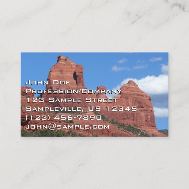 Tarjeta De Visita Fotografía de viajes Eagle Rock I Sedona Arizona (Anverso)