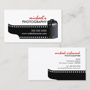 Tarjeta De Visita Fotografía del carrete de película