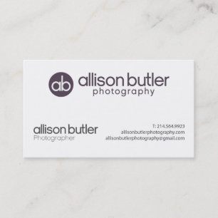 Tarjeta De Visita Fotografía del mayordomo de Allison
