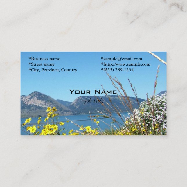 Tarjeta De Visita Fotografía del paisaje del Parque Nacional del Gra (Anverso)