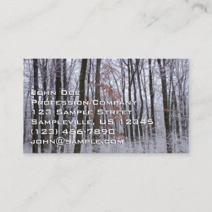 Tarjeta De Visita Fotografía del paisaje invernal de la nieve desech