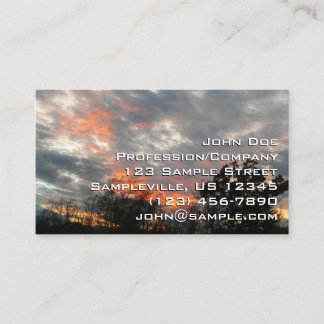 Tarjeta De Visita Fotografía del paisaje natural del atardecer de in