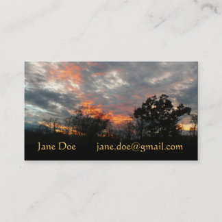 Tarjeta De Visita Fotografía del paisaje natural del atardecer de in