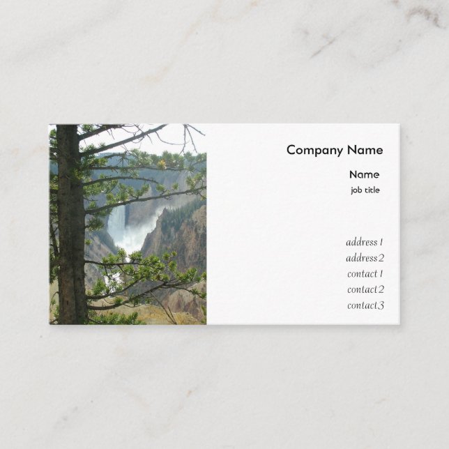 Tarjeta De Visita Fotografía del parque nacional Yellowstone (Anverso)