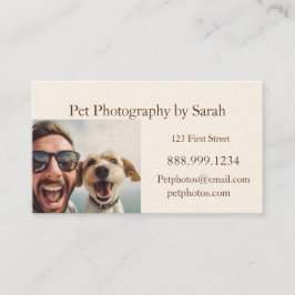 Tarjeta De Visita Fotografía Divertida de Mascotas Personalizadas 