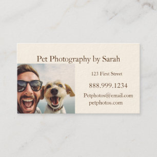 Tarjeta De Visita Fotografía Divertida de Mascotas Personalizadas