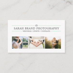 Tarjeta De Visita Fotografía elegante de bodas