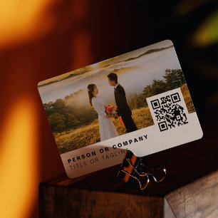 Tarjeta De Visita Fotografía Elegante Fotógrafo Código QR