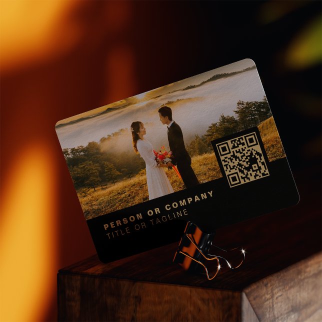 Tarjeta De Visita Fotografía Elegante Fotógrafo Código QR (Subido por el creador)