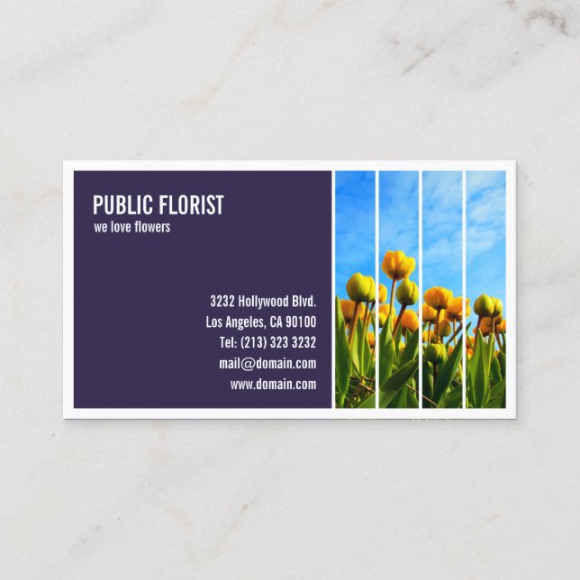 Tarjeta De Visita Fotografía en mosaico Florismo Tienda de flores (Anverso)