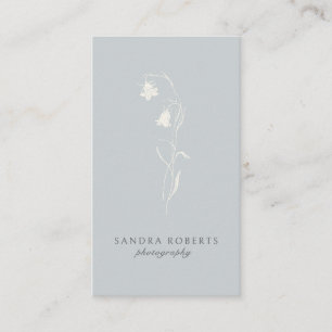 Tarjeta De Visita Fotografía floral azul