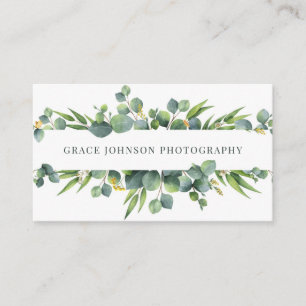 Tarjeta De Visita Fotografía floral de la acuarela