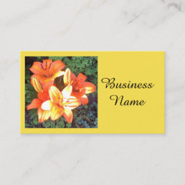 Tarjeta De Visita Fotografía floral naranja