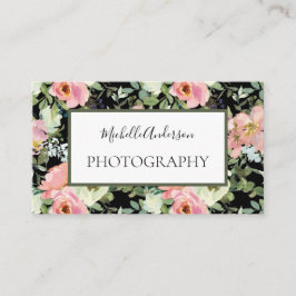 Tarjeta De Visita Fotografía floral rosa