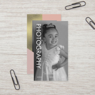 Tarjeta De Visita Fotografía Formas de negocio Relieve metalizado de