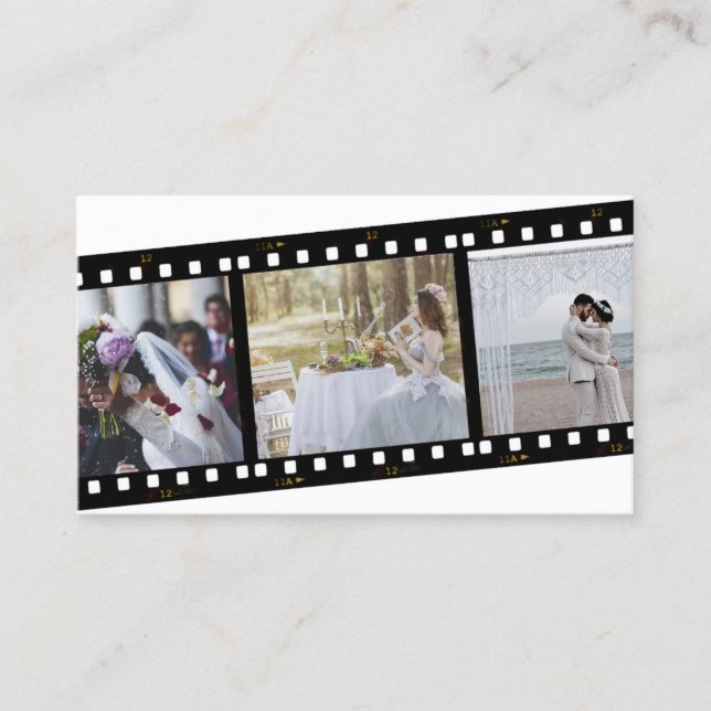 Tarjeta De Visita Fotografía Foto Personalizada Moderna Única (Anverso)