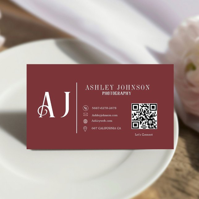 Tarjeta De Visita Fotografía fotográfica de caligrafía moderna (Subido por el creador)