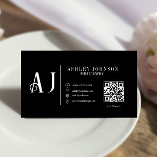 Tarjeta De Visita Fotografía fotográfica de caligrafía moderna