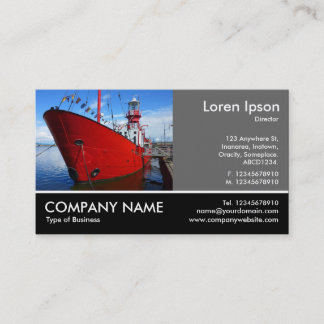 Tarjeta De Visita Fotografía Fotográfica - Gris 60pc - Barco ligero