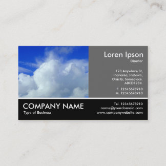 Tarjeta De Visita Fotografía Fotográfica - Gris 60pc - Nubes