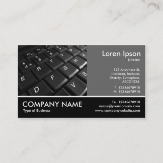 Tarjeta De Visita Fotografía Fotográfica - Gris 60pc - Teclado