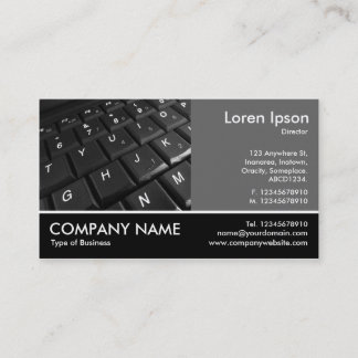 Tarjeta De Visita Fotografía Fotográfica - Gris 60pc - Teclado 02