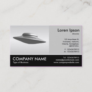 Tarjeta De Visita Fotografía Fotográfica - Gris Lt - Saucer volador