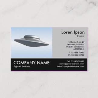 Tarjeta De Visita Fotografía Fotográfica - Gris Lt - Saucer volador